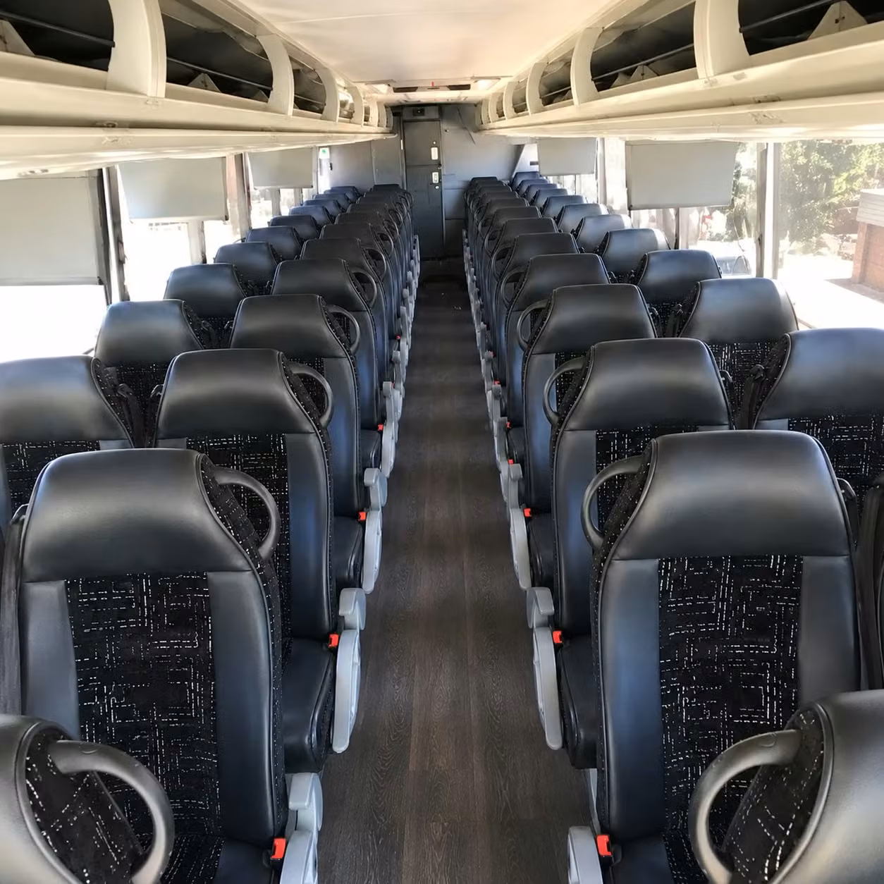oklahoma city charter bus interior