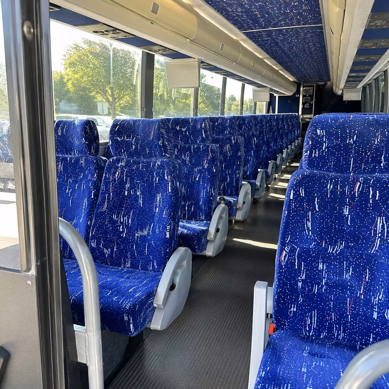 oklahoma city charter bus rental interior